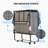 38" Rollaway Folding Bed with 4" Memory Foam Mattress & Wheels