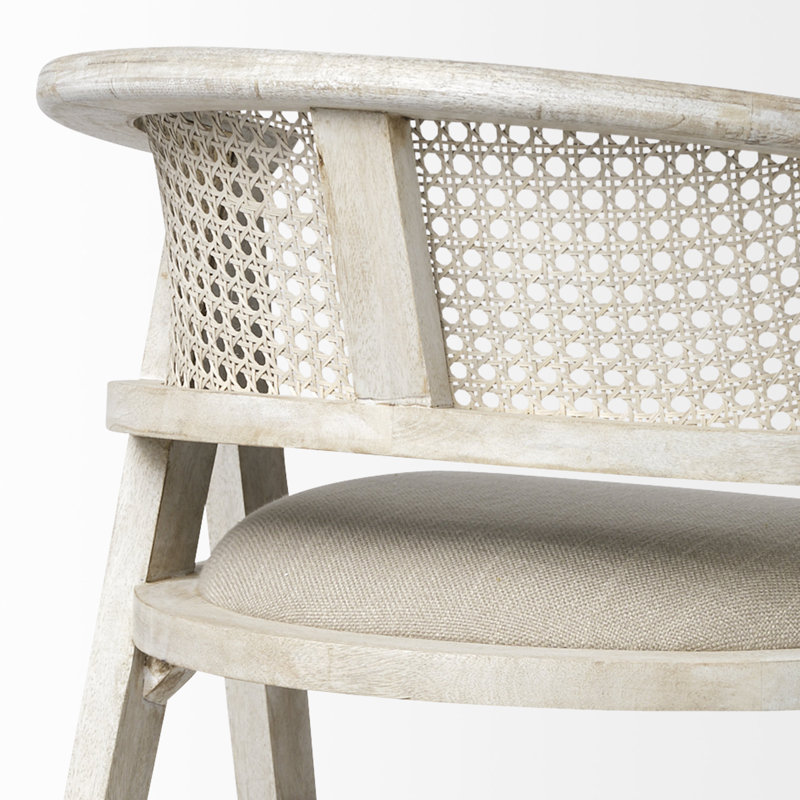 Solid Wood Arm Chair in Blonde, Counter Stool (26.75" Seat Height)