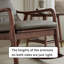 Chaise berçante en similicuir avec coussin amovible