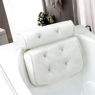 Full Body Bath Pillow Bath Pillows for Tub with Deluxe Lumbar Pillow with  Suction Cup and Free Bath Brush and Bath Ball Full Body Bath Pillow for  Neck Shoulder Head and Back
