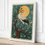 Crane Under Moon Japandi - Wrapped Canvas-1920342300-1920342302