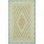 Tapis beige / vert / bleu crocheté à la main Adera-19263009