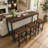 Modern Design Kitchen Dining Table,Pub Table,Long Dining Table Set With 3 Stools,Easy Assembly