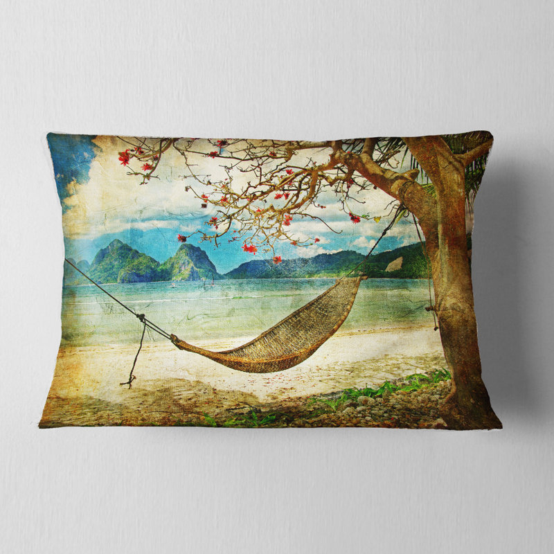 Coussin lombaire en toile de couchage imprimé digital art landscape