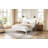 Platform Bed Frame with Headboard , Wood Slat Support , No Box Spring Needed ,King,White
