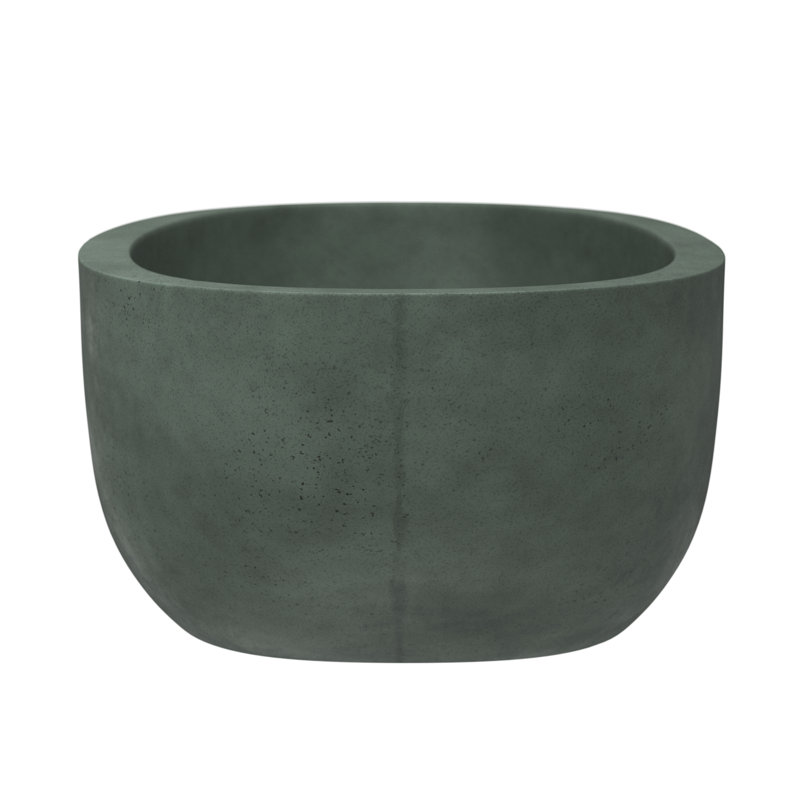 Avalon NativeStone Freestanding Soaking Cement Bathtub, Forest, 21" H x 36" W x 62" L