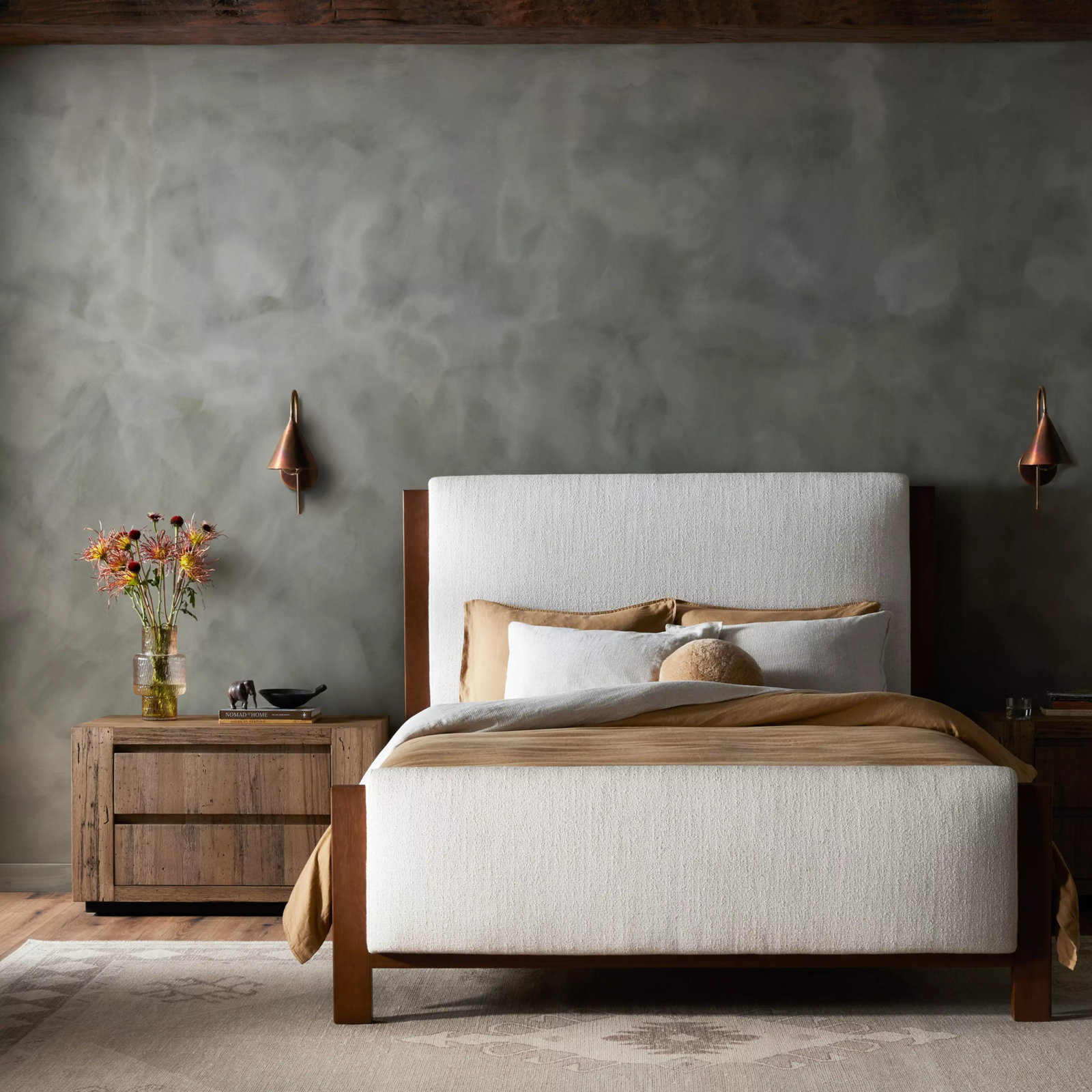 Marielle Upholstered Bed, King, Omari Natural