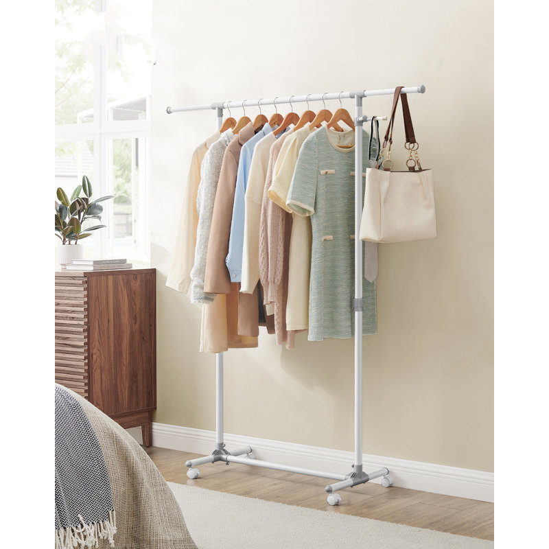 Adjustable Rolling Clothing Rack