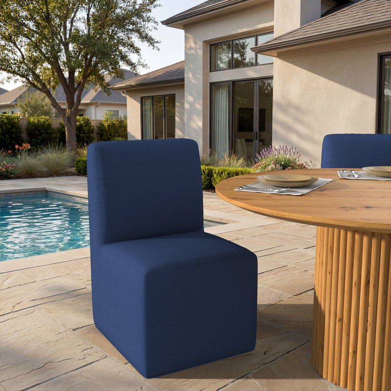 Chaise de patio Praia Sunbrella®, Toile bleu marine Sunbrella®
