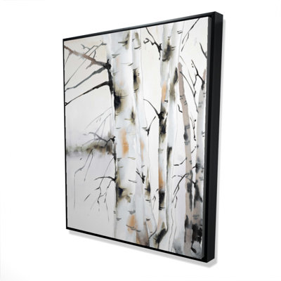 Winter Birches Print On Canvas