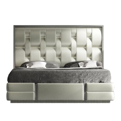 Tufted Solid Wood and Upholstered Standard Bed -  Orren Ellis, A0DDA8C159BE4C118A1781DDBD452B3C