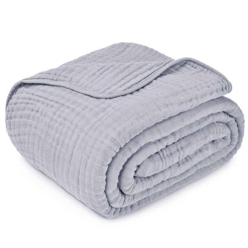 Comfy Cubs Muslin Blanket Twin, 229 x 168 cm - Soft, Lightweight, Breathable Cotton Blanket - 6-Layered Muslin Fabric, King