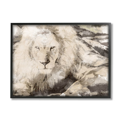 "AC-726", reproduction d’art abstraite de couleur lion