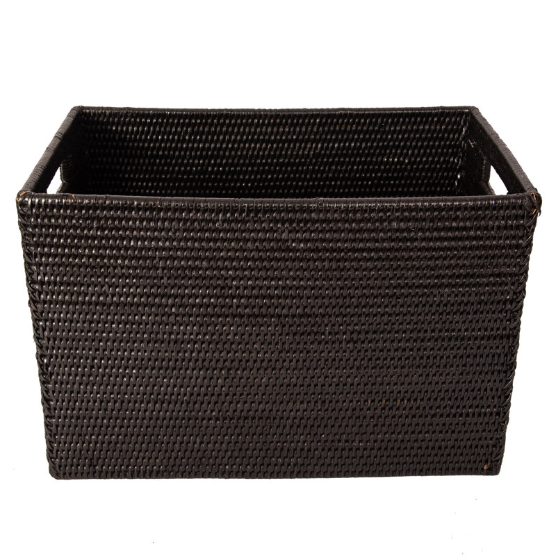 Birch Lane™ Rattan Decorative Basket, Tudor Black
