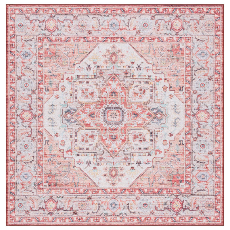 Kerel Tucson Performance Machine Washable Southwestern Rug, Square 6'