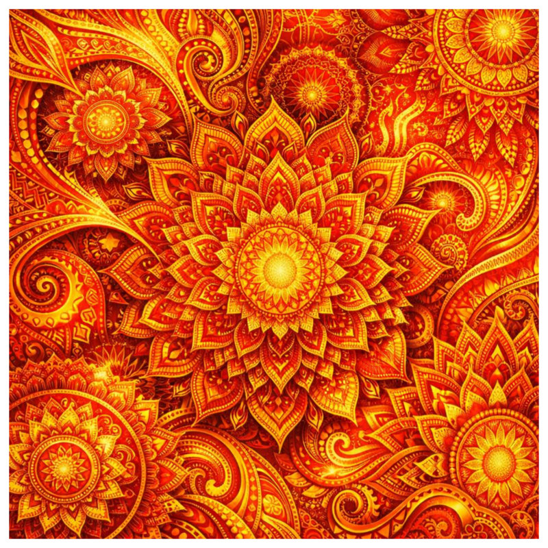 Rideaux de douche complexes extra-longs Mandala, 70in W x 72in H