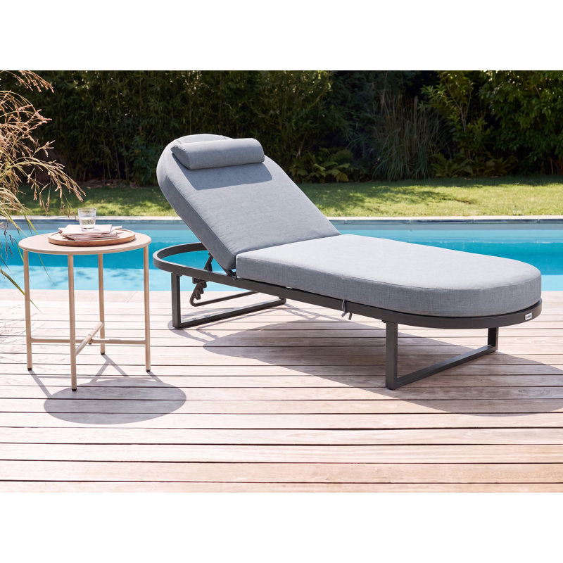 Ceryn 128 cm Long Reclining Single Chaise with Cushions