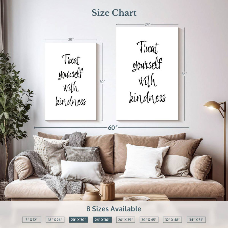 Tergel se faire plaisir avec bienveillance, H 36 po x l 24 po