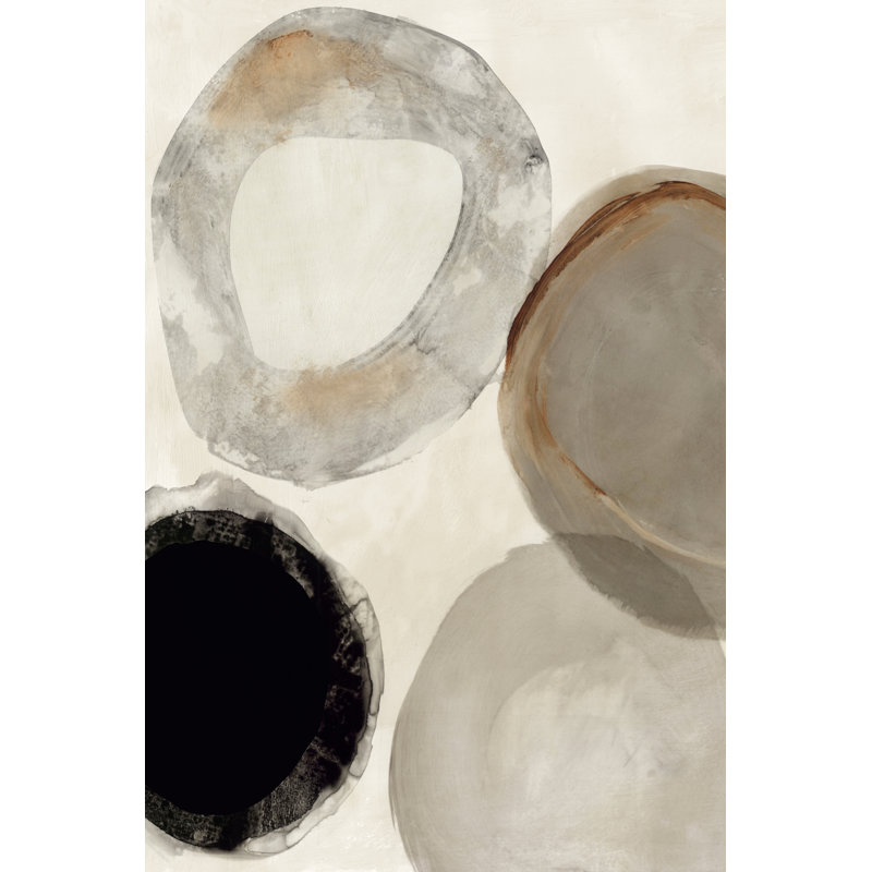 Beige Rings II par Tom Reeves - reproduction d'art sur toile tendue, H 36 po x l 24 po x P 1,25 po
