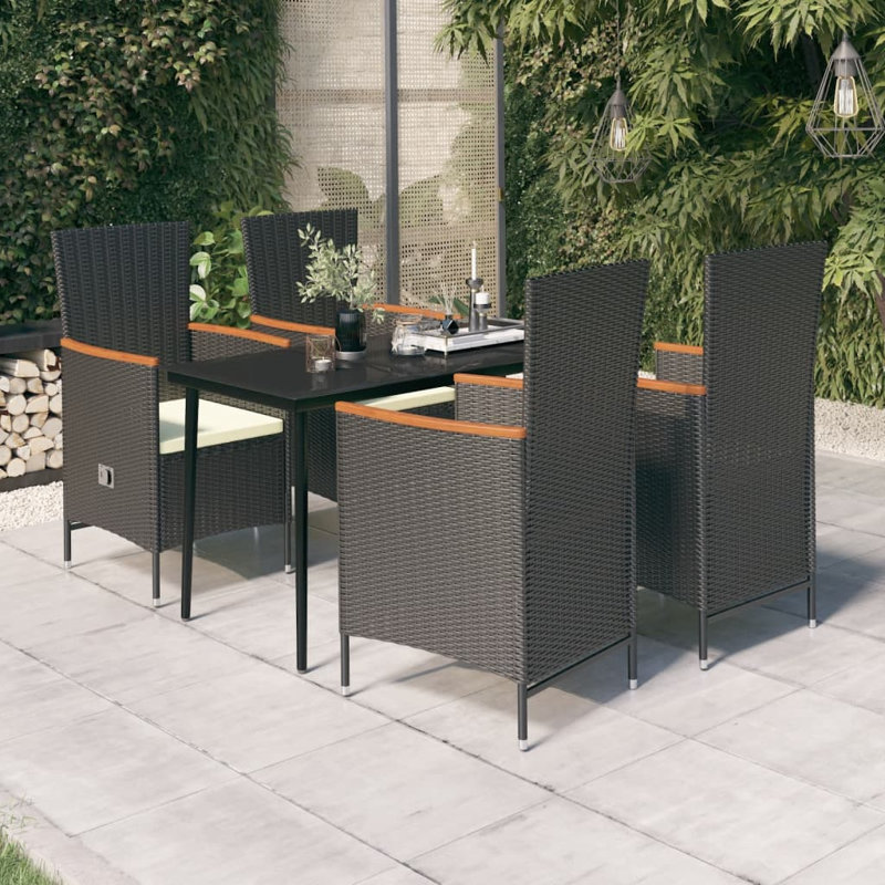 Cordi Rectangular 4 - Person 55.12" Long Dining Set, Black