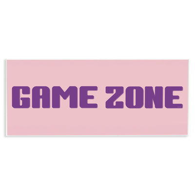 Game Zone Purple & Pink Wall Plaque, design by Yass Naffas Designs