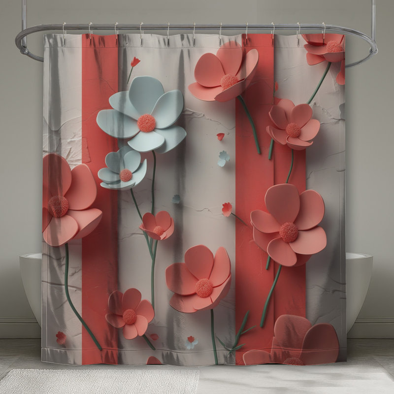 Rideaux de douche Coral, L 70 po x H 72 po