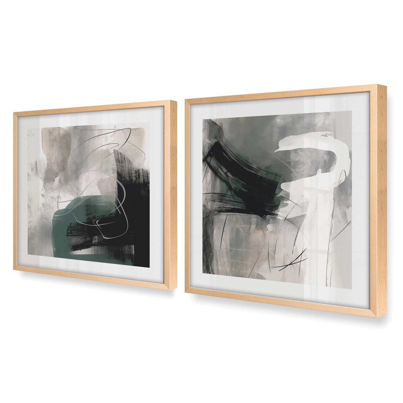 Vortex Vision, ensemble de 2 impressions sur toile,, Érable brut, H 17,5 po x l 35 po