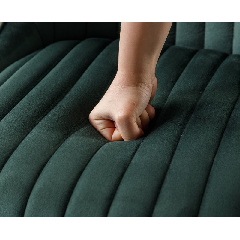 Junias Dining Chair Velvet Upholstered Dining Chairs Modern Accent Dining Room Chairs with Gold Metal Base Comfy Padded Kitchen Chairs Armless Side Chairs for Kitchen Dining Room