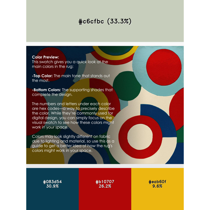 Retro Groove Rug, Round 5'