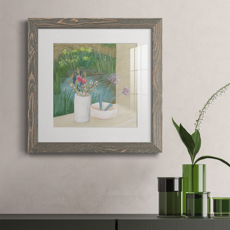 «Window Plants III», reproduction encadrée de qualité supérieure - prête à être accrochée, Cadre gris