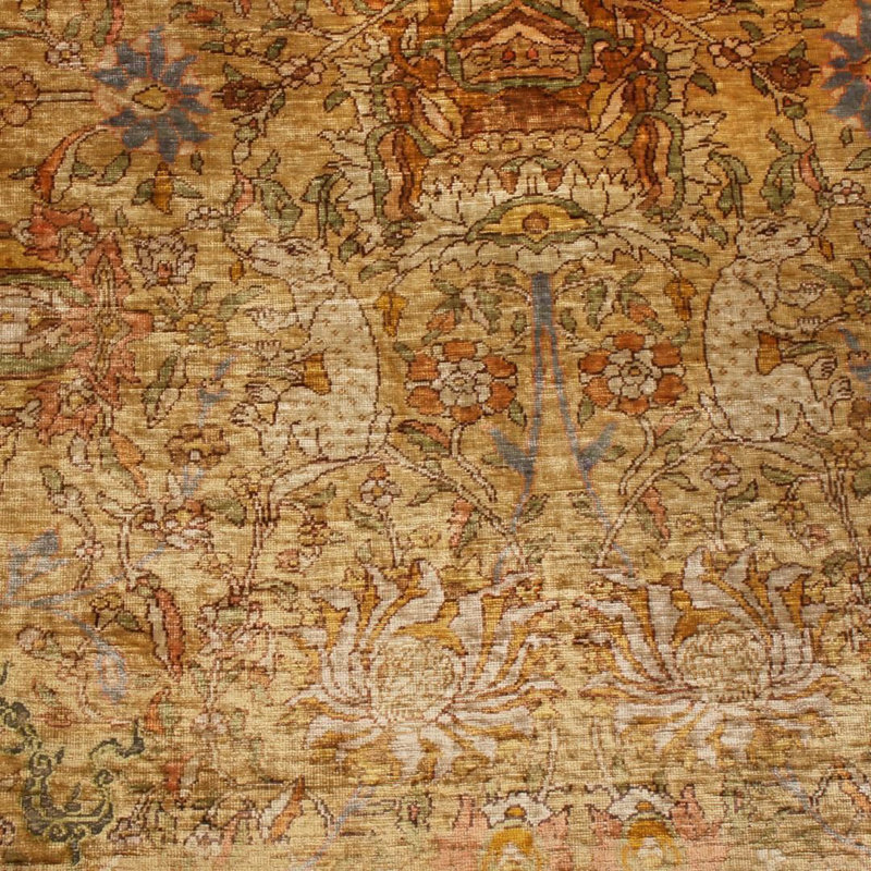 Silk Oriental Area Rug in Brown