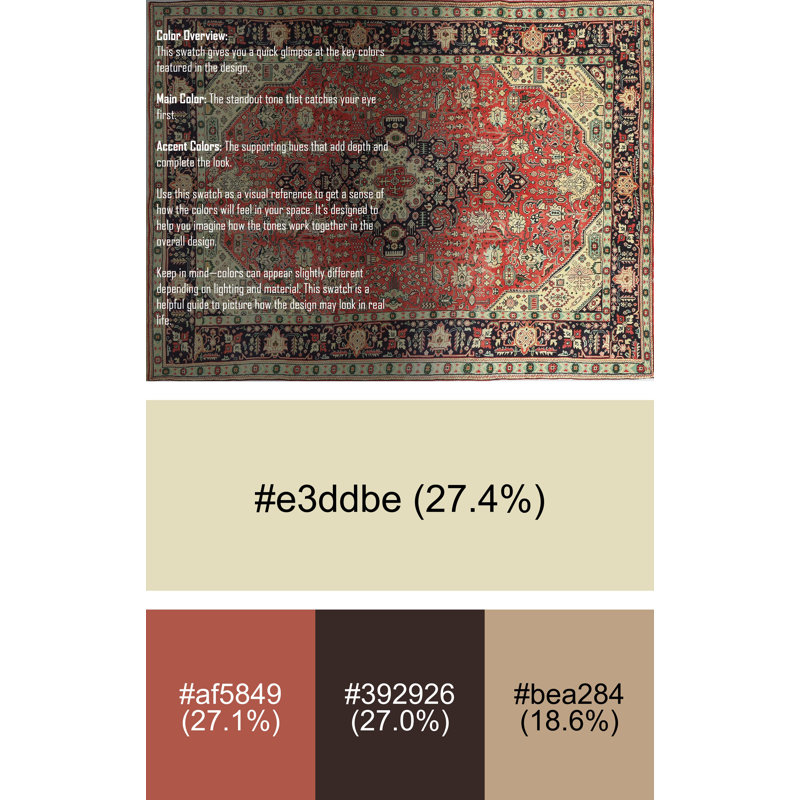Tapis de style oriental rouge, Rectangle 7 pi x 10 pi