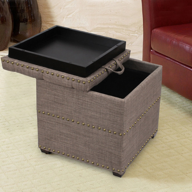 Mulloy Upholstered Ottoman, Brown