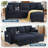 81.5" Wide Convertible Sectional Sofa Bed With Reversible Storage Chaise & Charging Port & Side Pocket