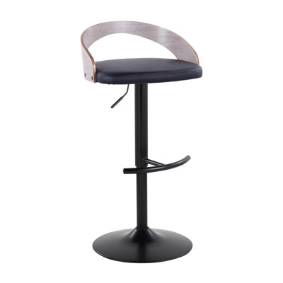 Ensemble de 3 tabourets de bar contemporains ajustables, tabourets de comptoir pivotants en cuir PU avec base chromée et repose-pieds, noir