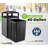 471-2 Series Steel Open Outdoor Trash/Recycling Bins - 40 Gallons