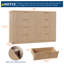 Commode cannelée 8 tiroirs pour chambre à coucher, commode moderne de 55 po de largeur avec poignée en métal, meuble télé en bois cannelé, grande commode moderne pour placard, salon et entrée