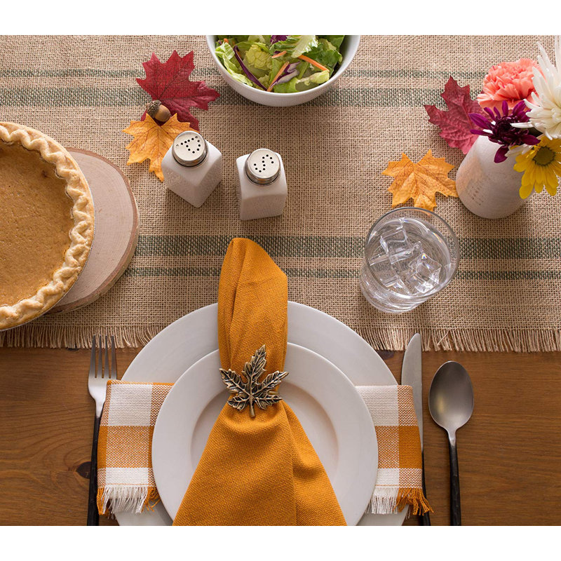 Remy Linen Table Runner, 72" L x 14" W, Artichoke Green