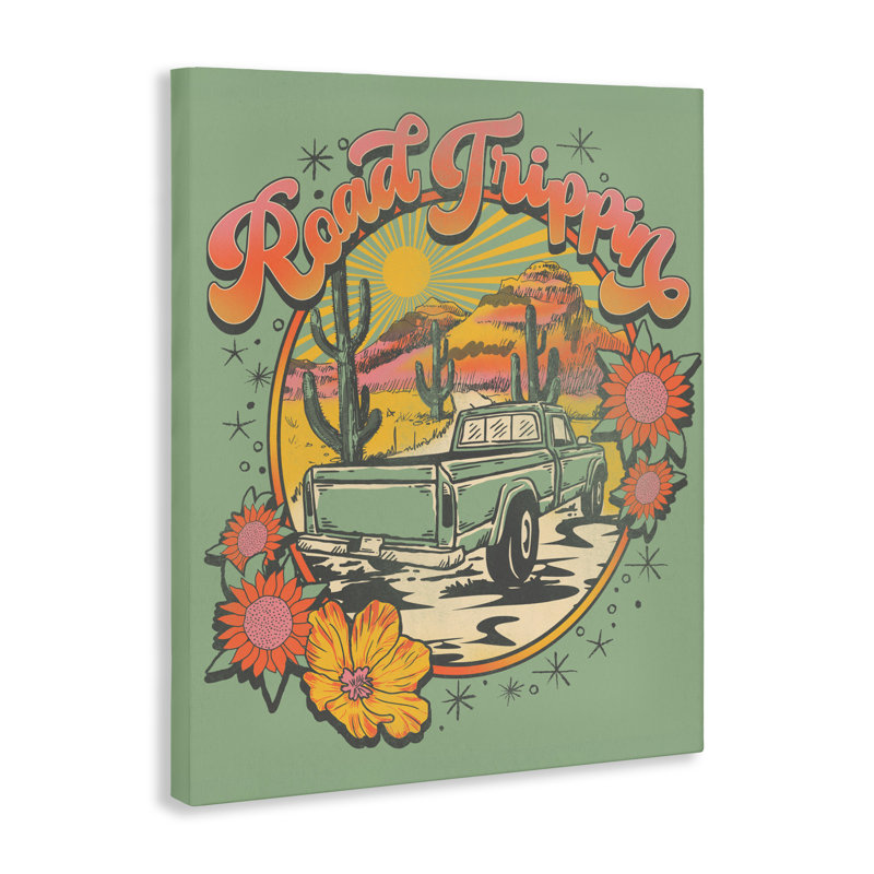 Toile de camion rétro Road Trippin, conception par Jedco Brands, Inc., H 30 po x l 24 po