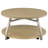 Dacre Round Engineered Wood Top Coffee Table Greige-923057580