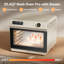Four grille-pain à frire à air pulsé 1200 W 12-en-1 CIARRA, four à convection de 25,4 pte avec autonettoyant, contrôle tactile numérique, convient à la pizza et au poulet entier de 12 po, acier inoxydable blanc