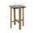 Modern Accent Side Table with Glass Top for Living Room Decor - Slim Narrow End Table with Metall Frame for Room Styling - Gold & Metallic-106720808
