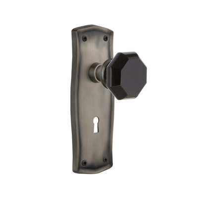 Prairie Plate with Decorative Keyhole and Waldorf Black Door Knob