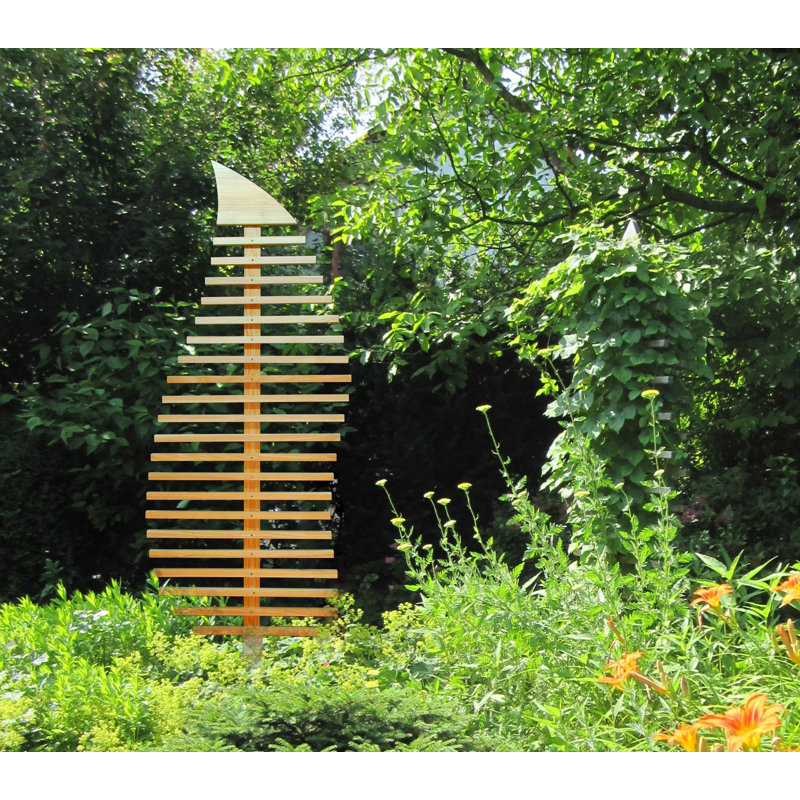Aneecia 186cm H x 76cm W Wood Curved Trellis
