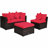 5 - Person Modular Patio Conversation Set with Cushions-643654066