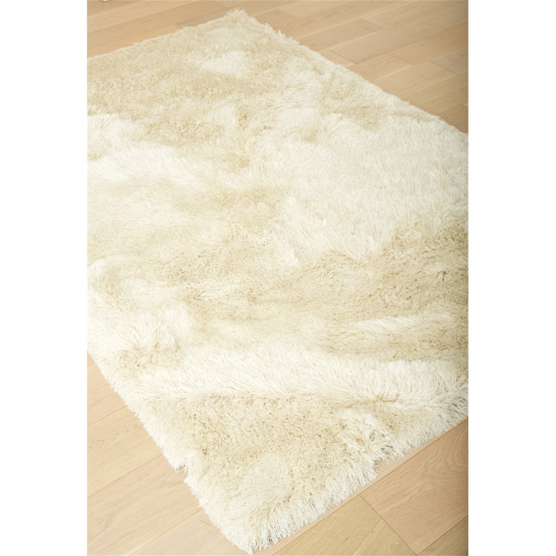 Tapis à poil long ivoire 5X8