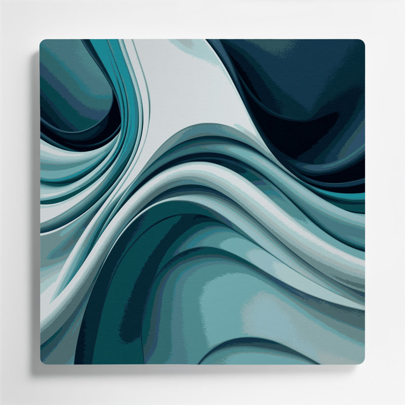 Gradient Abstract 50 Blue Metal Wall Art