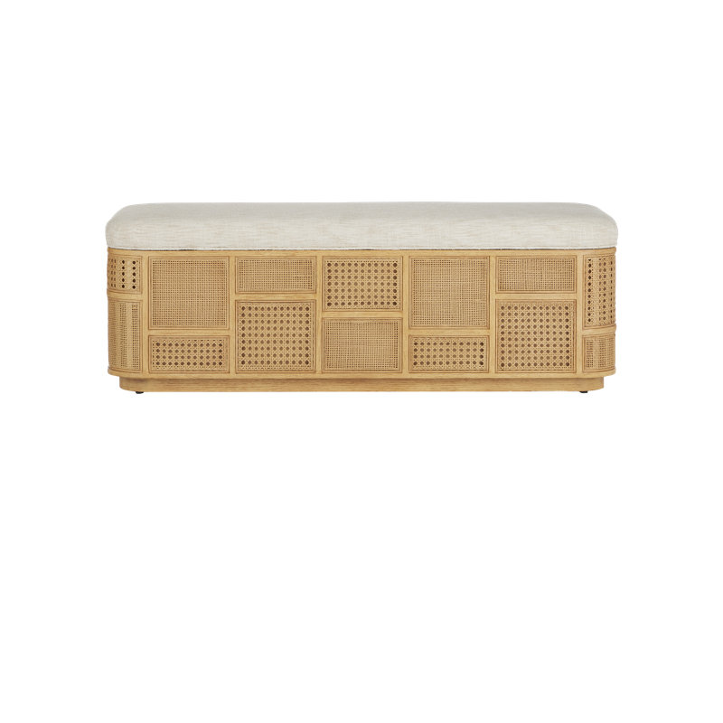 Banc de rangement en osier Anisa