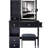 29.2" Small Size Left Drawer Desktop Vanity Table + Cushioned Stool, 2 AC+2 USB Power Station, Hair dryer bracket, Extra Large Touch Control Sliding LED Mirror, Tri-color Switching, Brightness Adjust-668180100