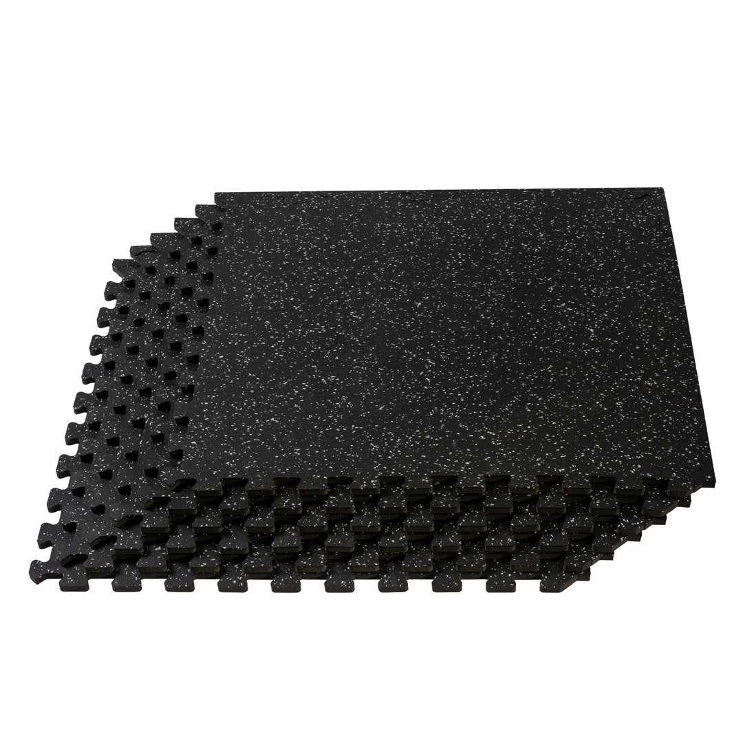 3/8'' Thick Rubber Top Foam Tile 24 Square Feet (6 Tiles) We Sell Mats 